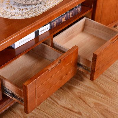 全实木电视柜组合橡胶木现代中式简约客厅实木家具组合柜套装2米