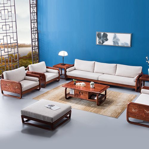 新中式实木沙发 红木家具刺猬紫檀木组合沙发 直觉大师 假一赔五图片